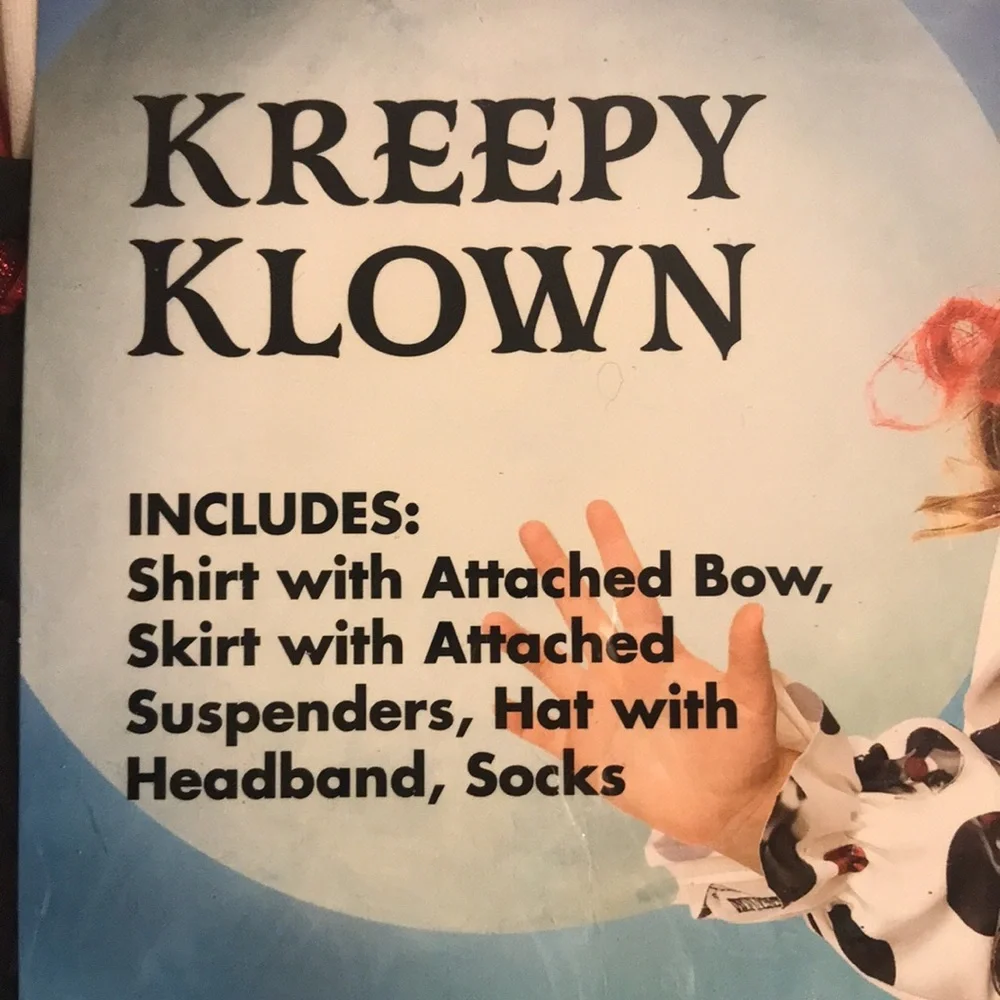 NIP Spirit Girl’s Kreepy Klown Costume